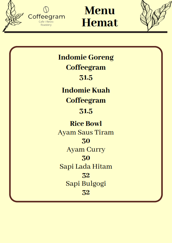 Menu Hemat
