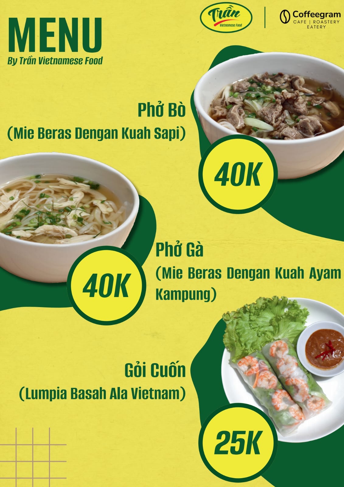Vietnam Menu 1